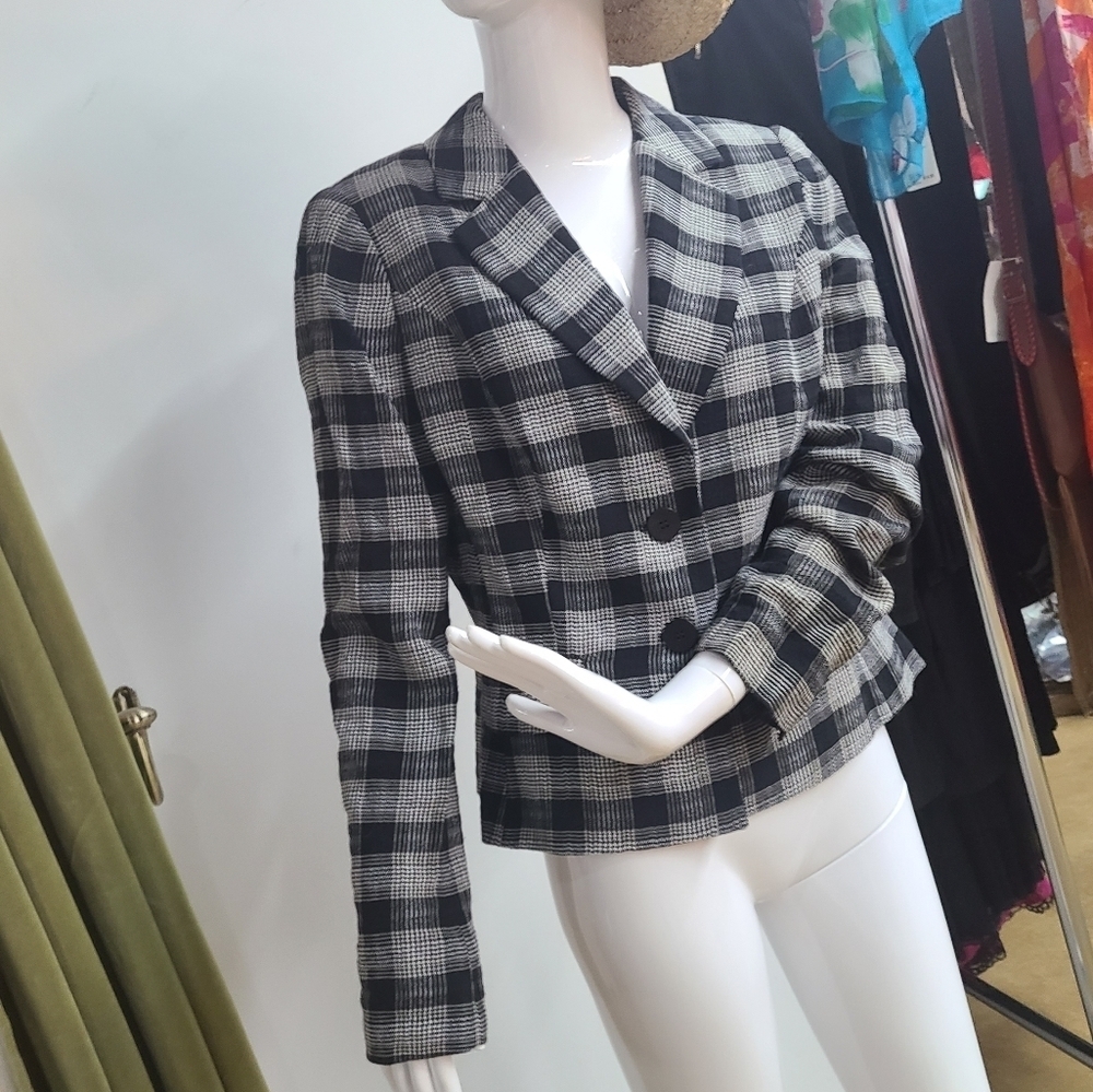 Bandolera Plaid Blazer